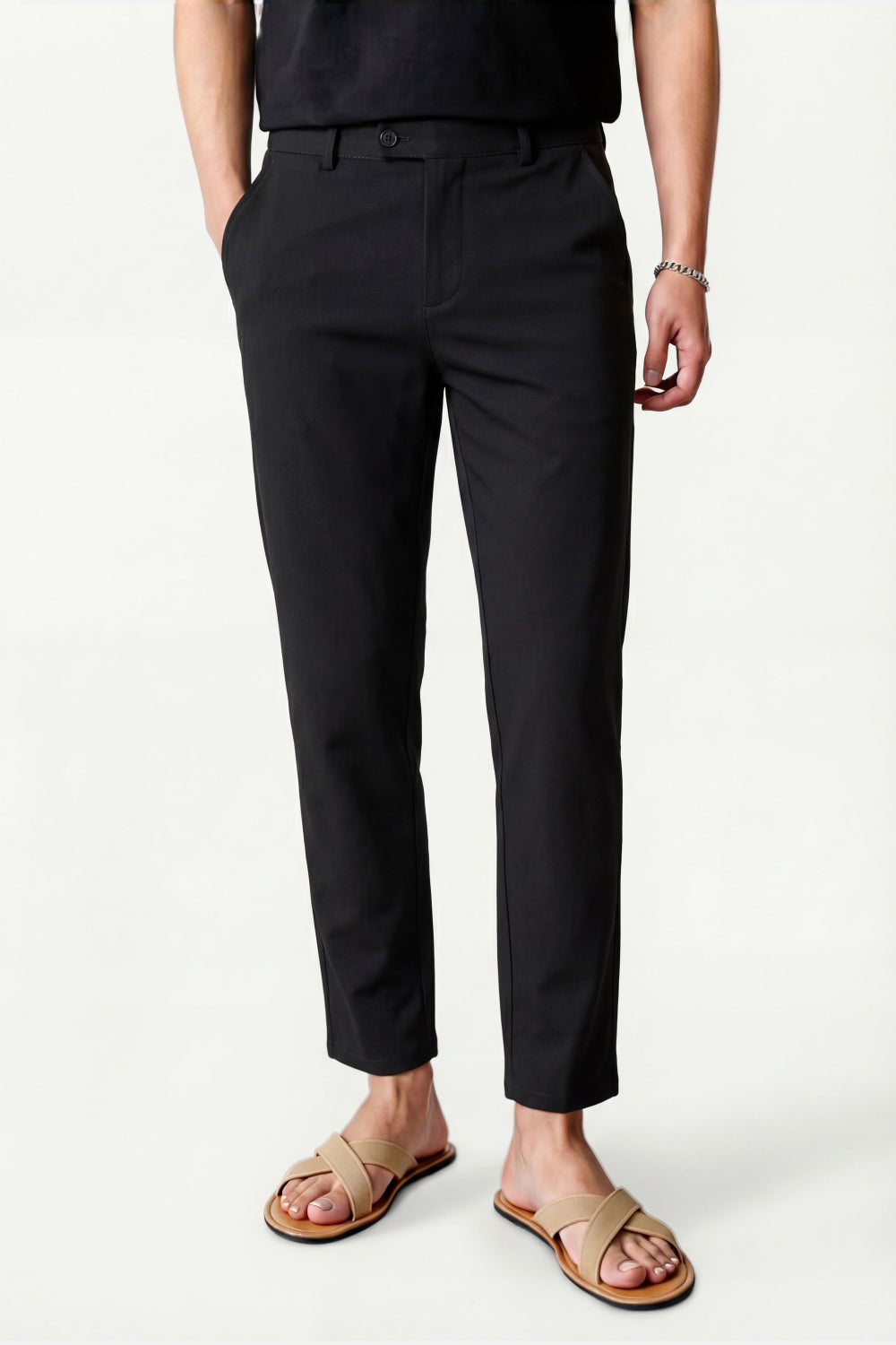 Mens Linen Modern Slim Travel Pant