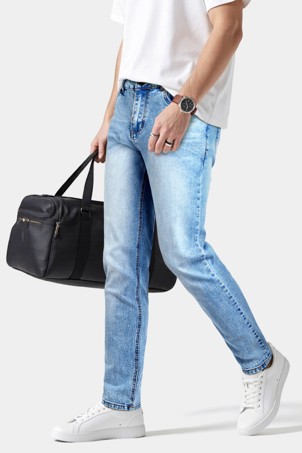 Men's Stretch Slim Fit Jean - Washed Blue