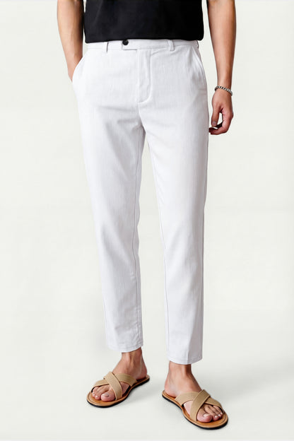 Mens Linen Modern Slim Travel Pant