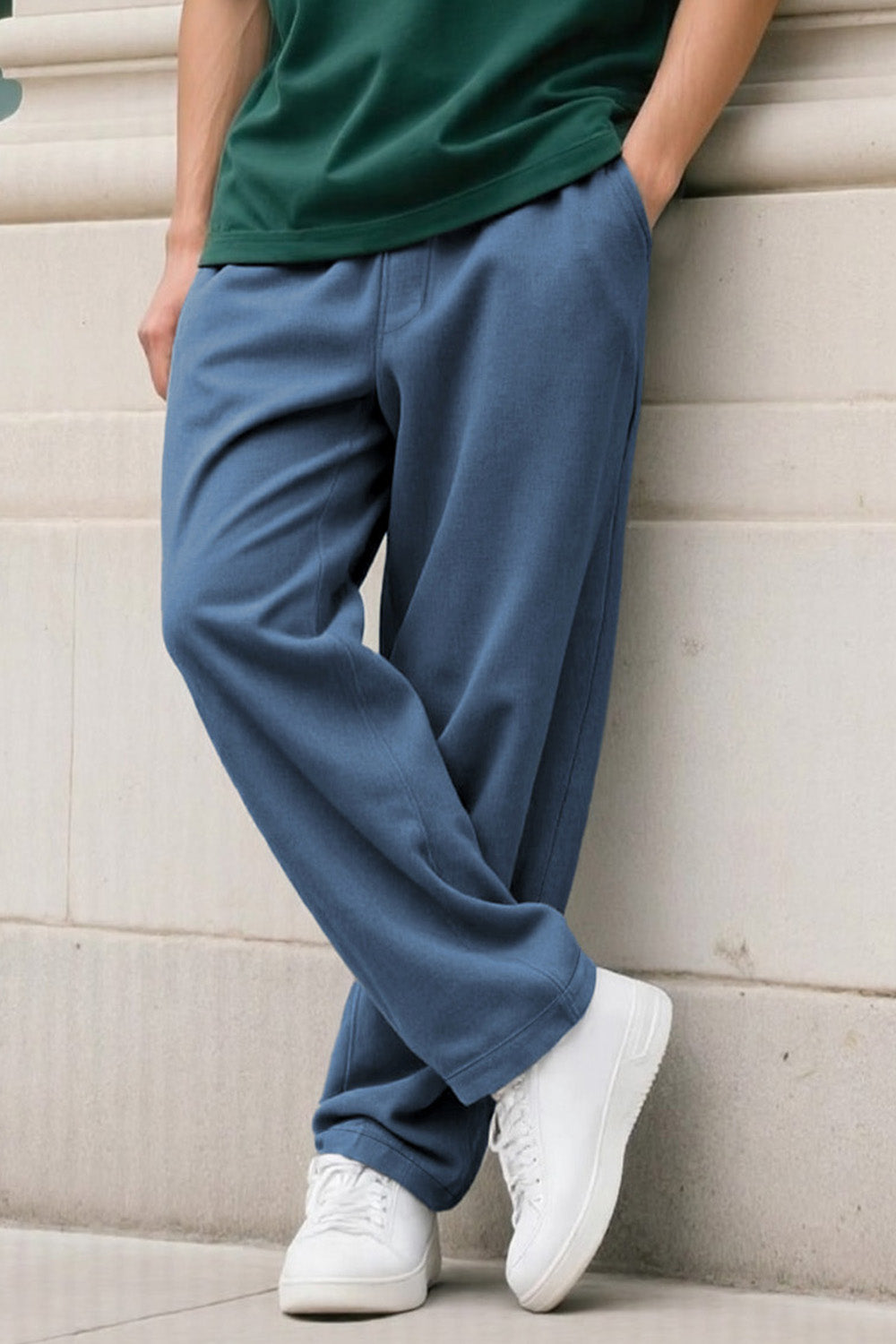 Mens Loose Casual Pant - Blue