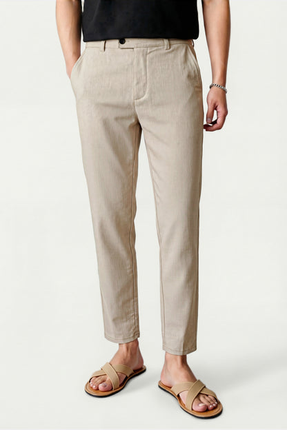 Mens Linen Modern Slim Travel Pant