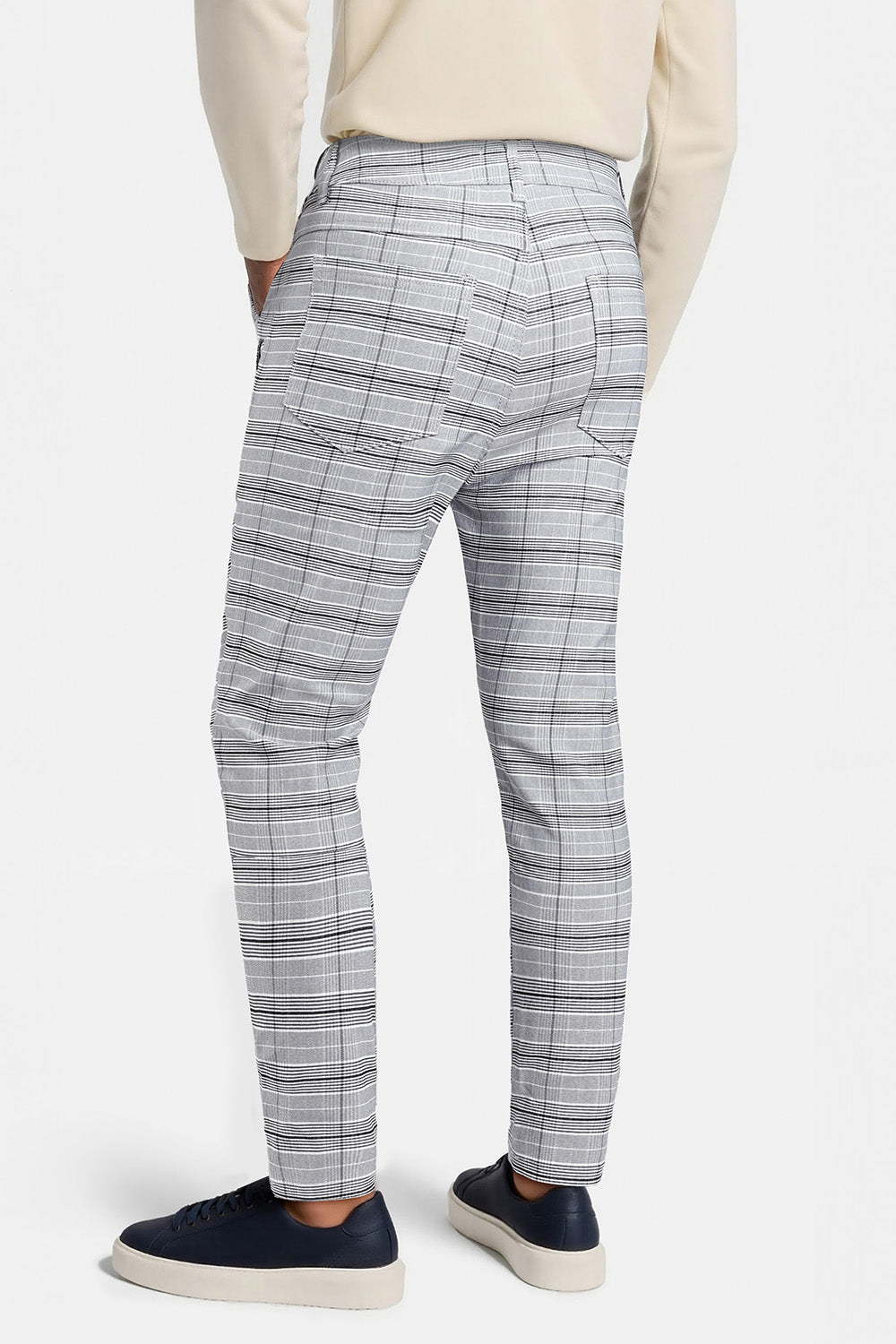 Skinny-Hose mit Gittermuster für Herren