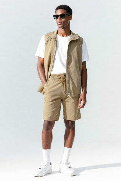 Men's Vest Set - Khaki