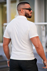 Men's Slim Fit Short Sleeve Polo Shirts - White