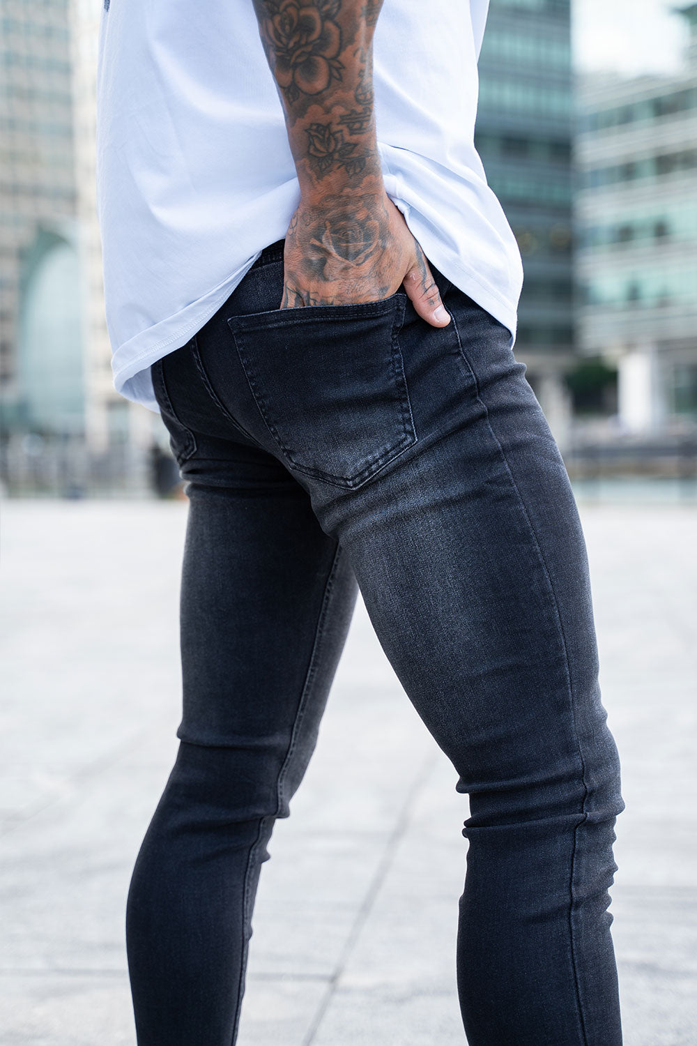 Black Super Skinny Jeans Men