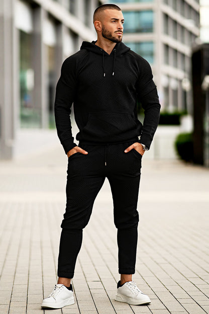 Black Hoodie And Black Sweatpants Men Black Hoodie Black Joggers