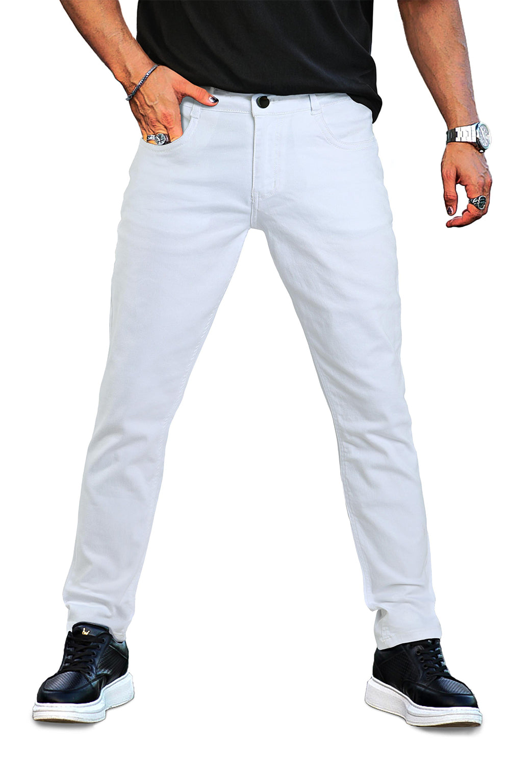 Men's Stretch Slim Fit Jean - White
