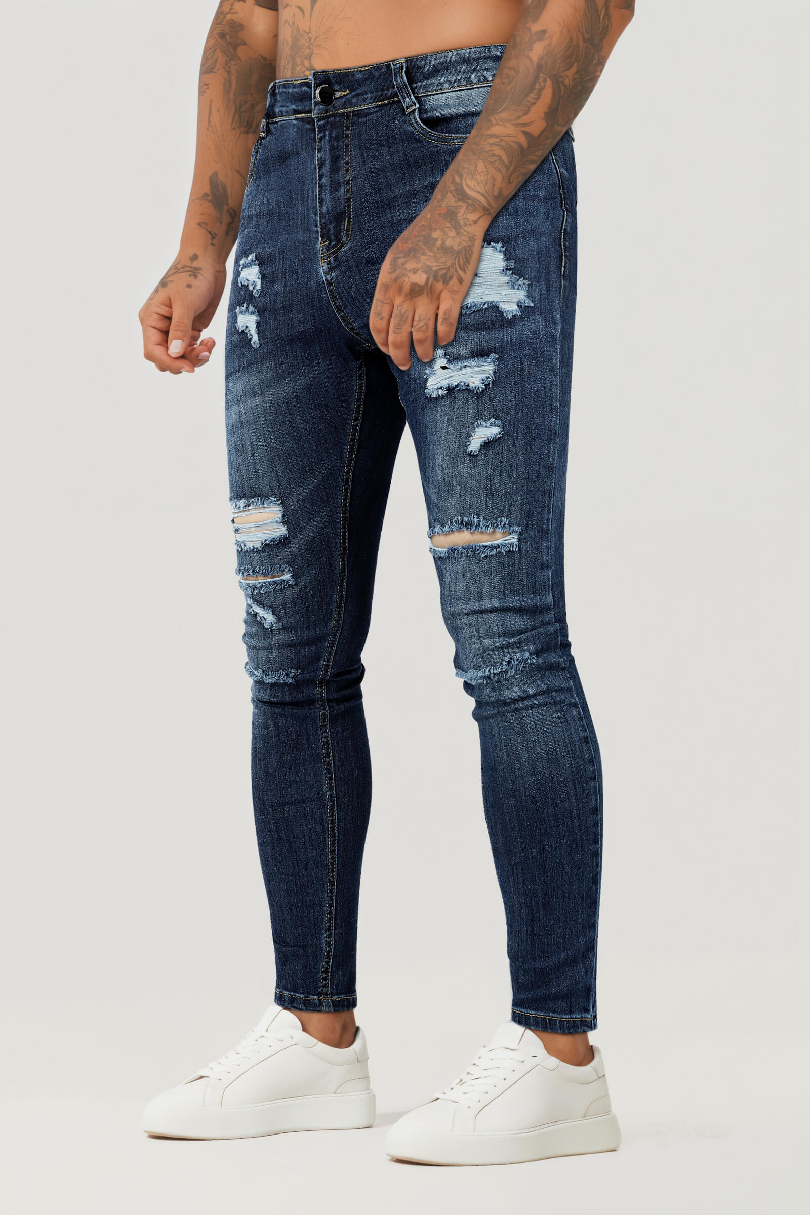 Jean super skinny déchiré homme online