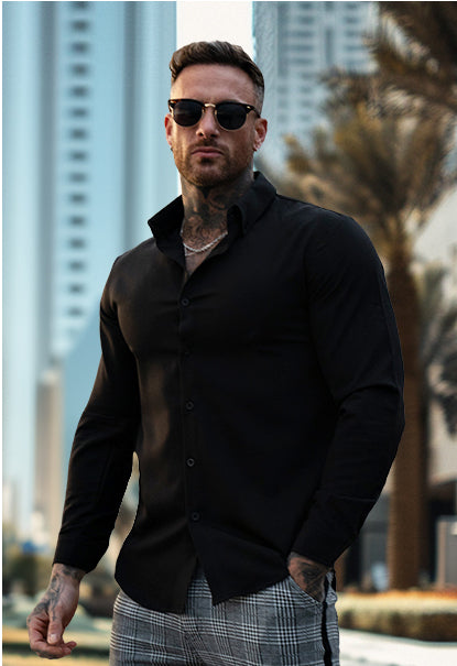 Men's Black Dress Shirt