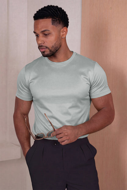 Men's Mercerized Cotton T-Shirt - Light Green