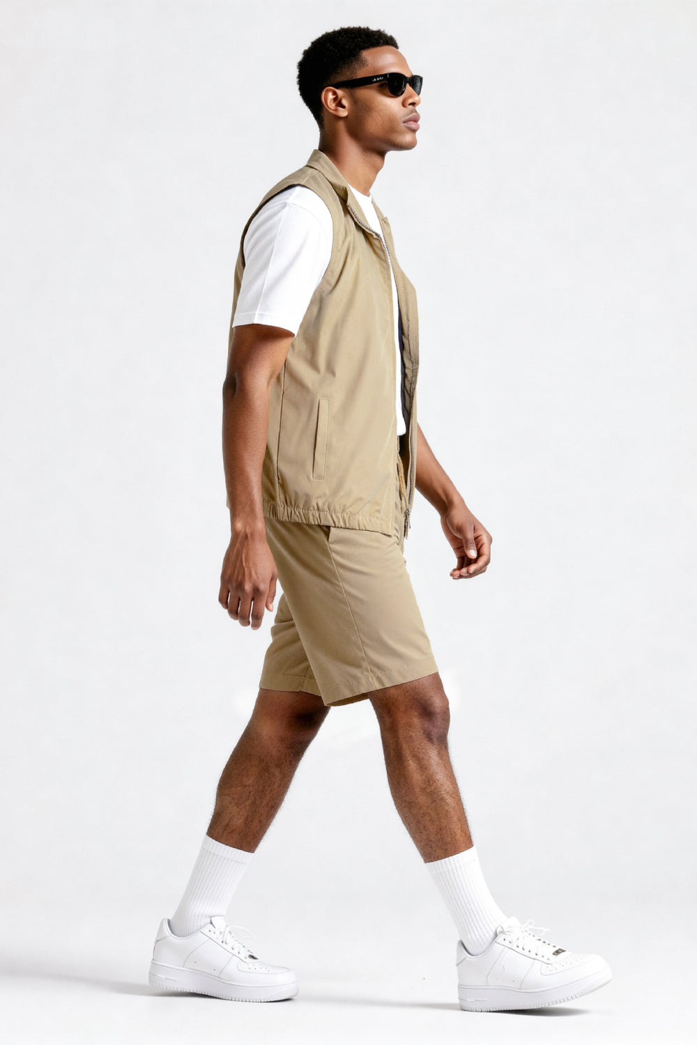 Men's Vest Set - Khaki
