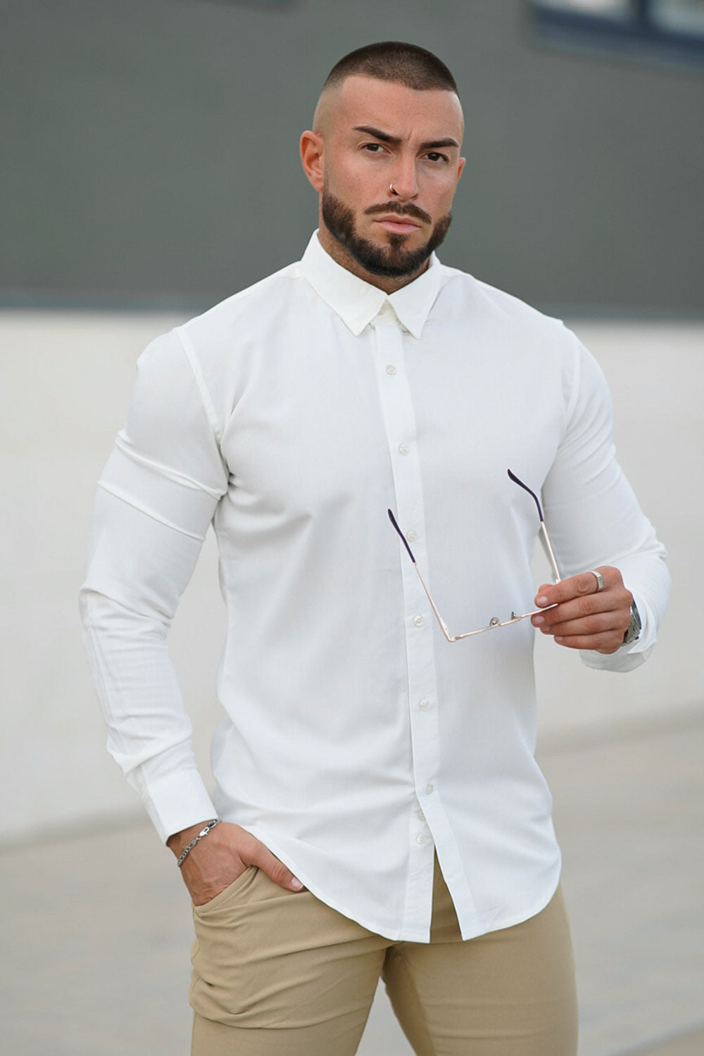 Gingtto Mens Fashion Long Sleeve Shirt With Good Quality