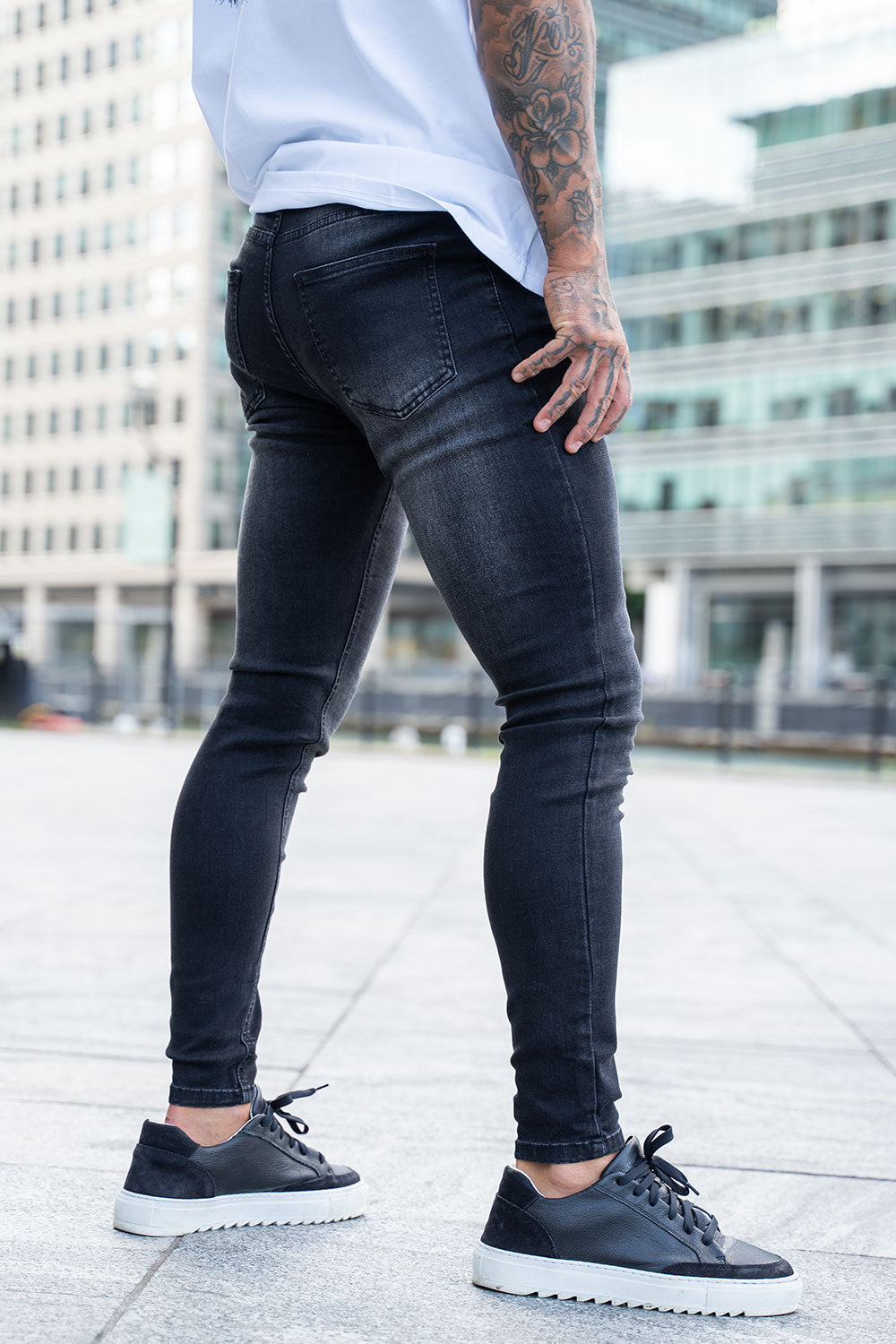 Gingtto Men's Black Skinny Fashionable Jeans: Elevate Your Streetwear