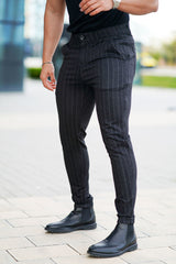 Best Chino pants - Black & Vertical Stripe