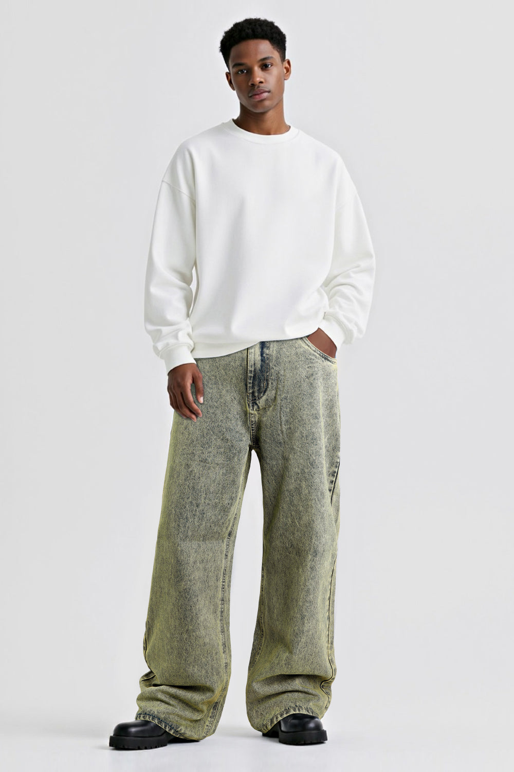 Men's Fashion Loose Jean - Retro Blue