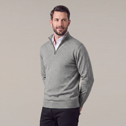 Men's Classic Quarter-Zip Knit Sweater | Lightweight Slim Fit Pullover