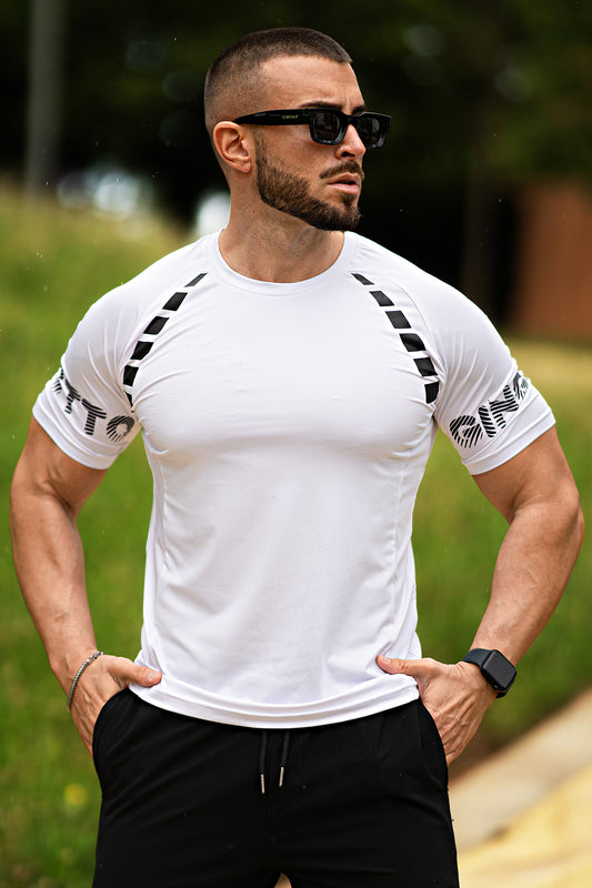 Men's White Crew Neck T-Shirt - Slim Fit (Pre-Sale)