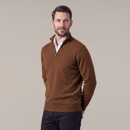Men's Classic Quarter-Zip Knit Sweater | Lightweight Slim Fit Pullover