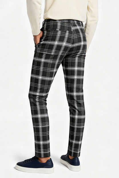 Skinny-Hose mit Gittermuster für Herren