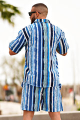 Gingtto Men's Swimsuit - Blue Stripe