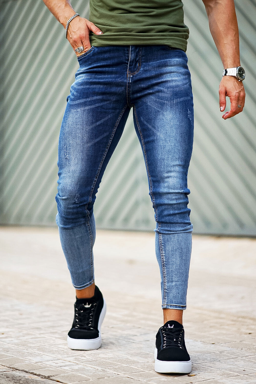stylish skinny jeans - blue