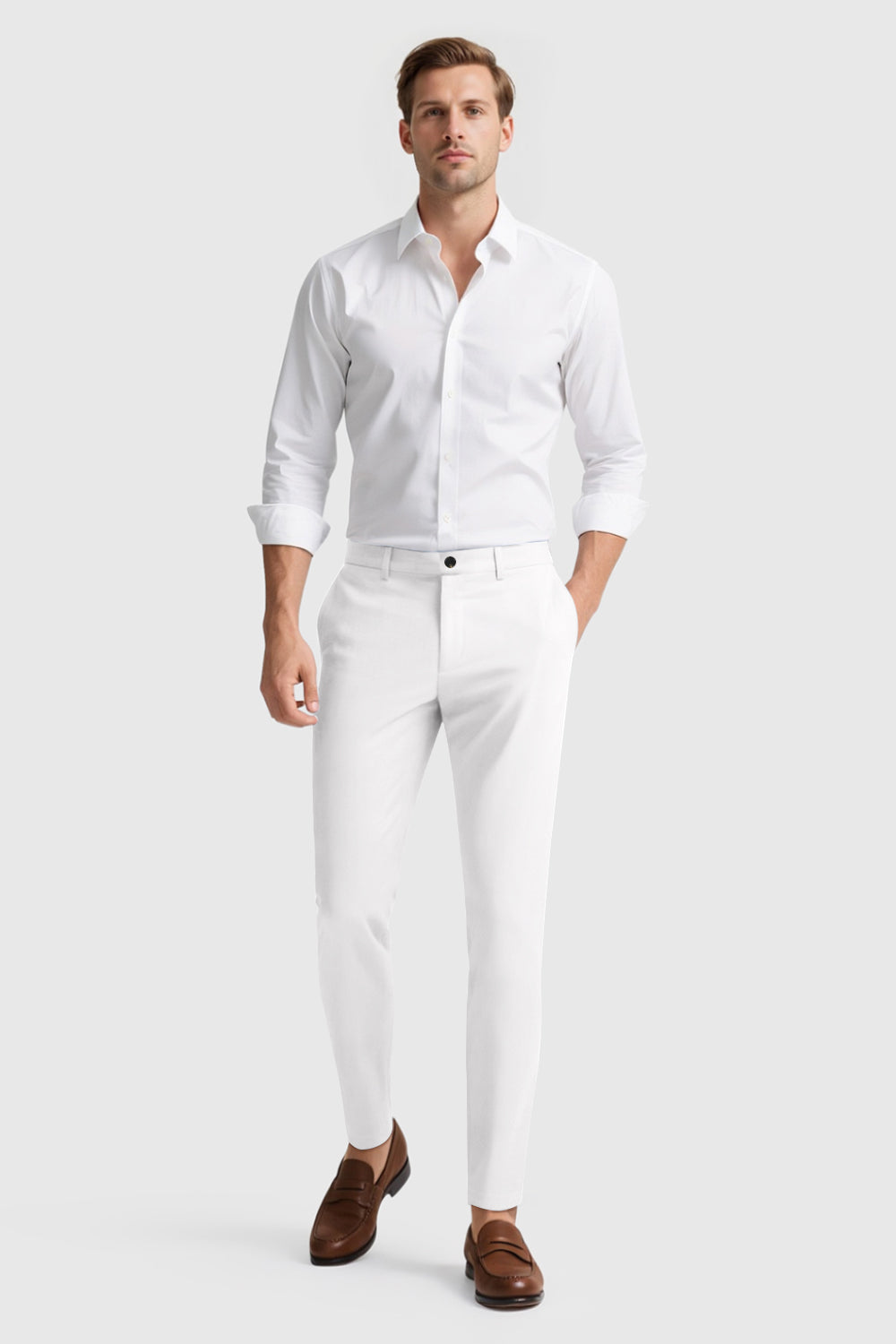 Herren Freizeithose - Cremeblau