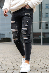 Men's Ripped Wash Jeans