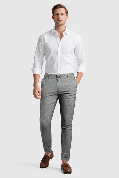 Men's Grey Skinny Pant - Lattice
