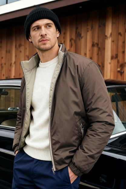 Men's Reversible Coat - Brown