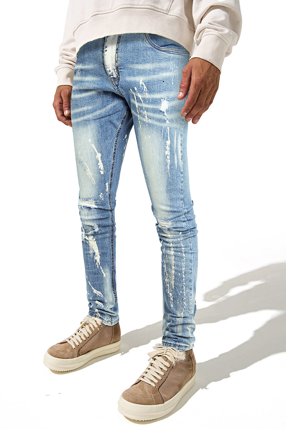 Men's Ripped Skinny Jean - Spray Paint