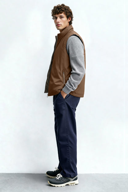 Men's Reversible Vest - Brown