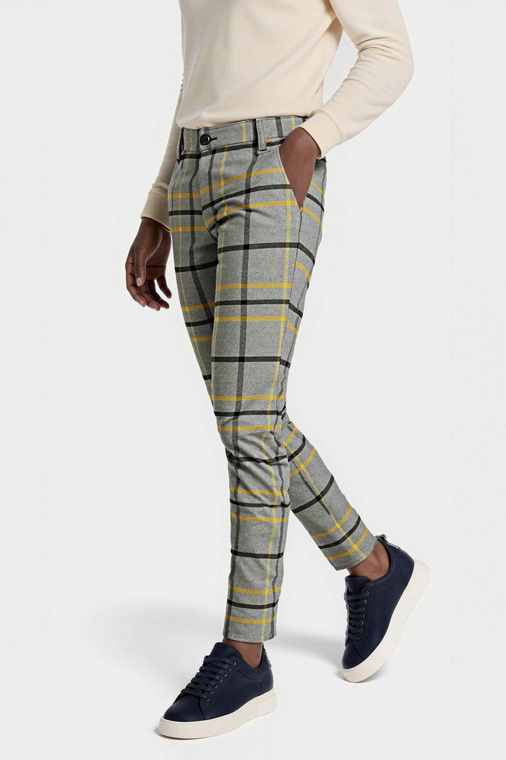 Pantalon skinny rayé pour hommes