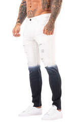 GINGTTO Men's Skinny Jeans Stretch Ripped Tapered Leg