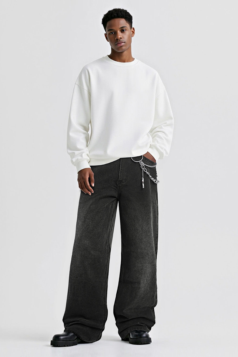 Men's Fashion Loose Jean - Black