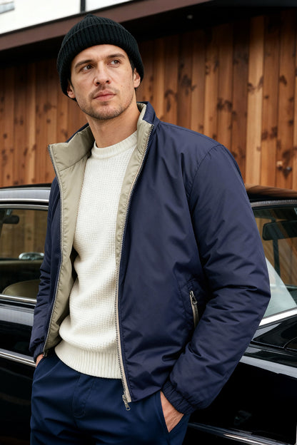 Men's Reversible Coat - Blue