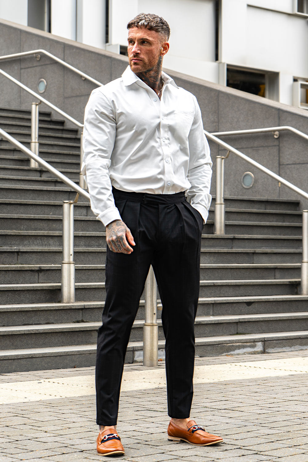 Gingtto Men's Black Slim Fit Chino Pants - Pre Sale
