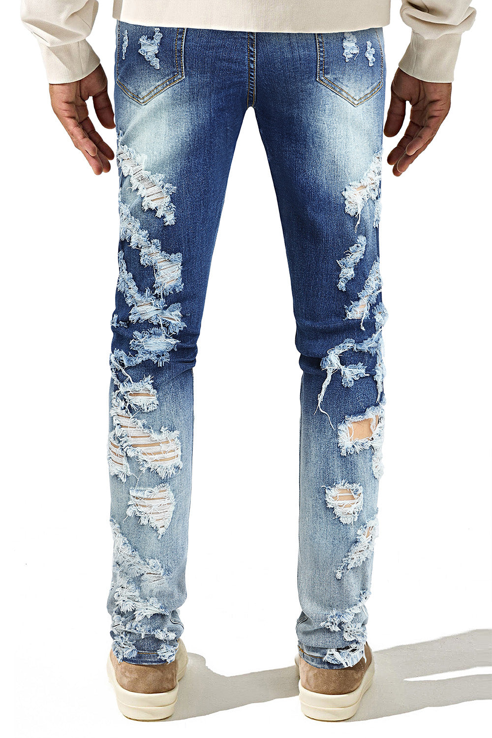 Men's Skinny Ripped Jean - Blue