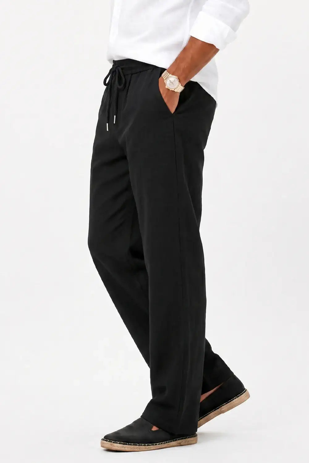 Men's Drawstring Casual Linen Pant