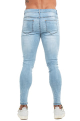 GINGTTO Men's Skinny Jeans Stretch Ripped Tapered Leg