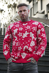 men's fun printed sweater 