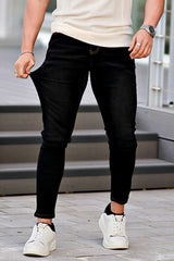 relaxed skinny jeans- black