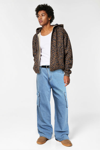 Men's Loose Jean With Pocket - Blue