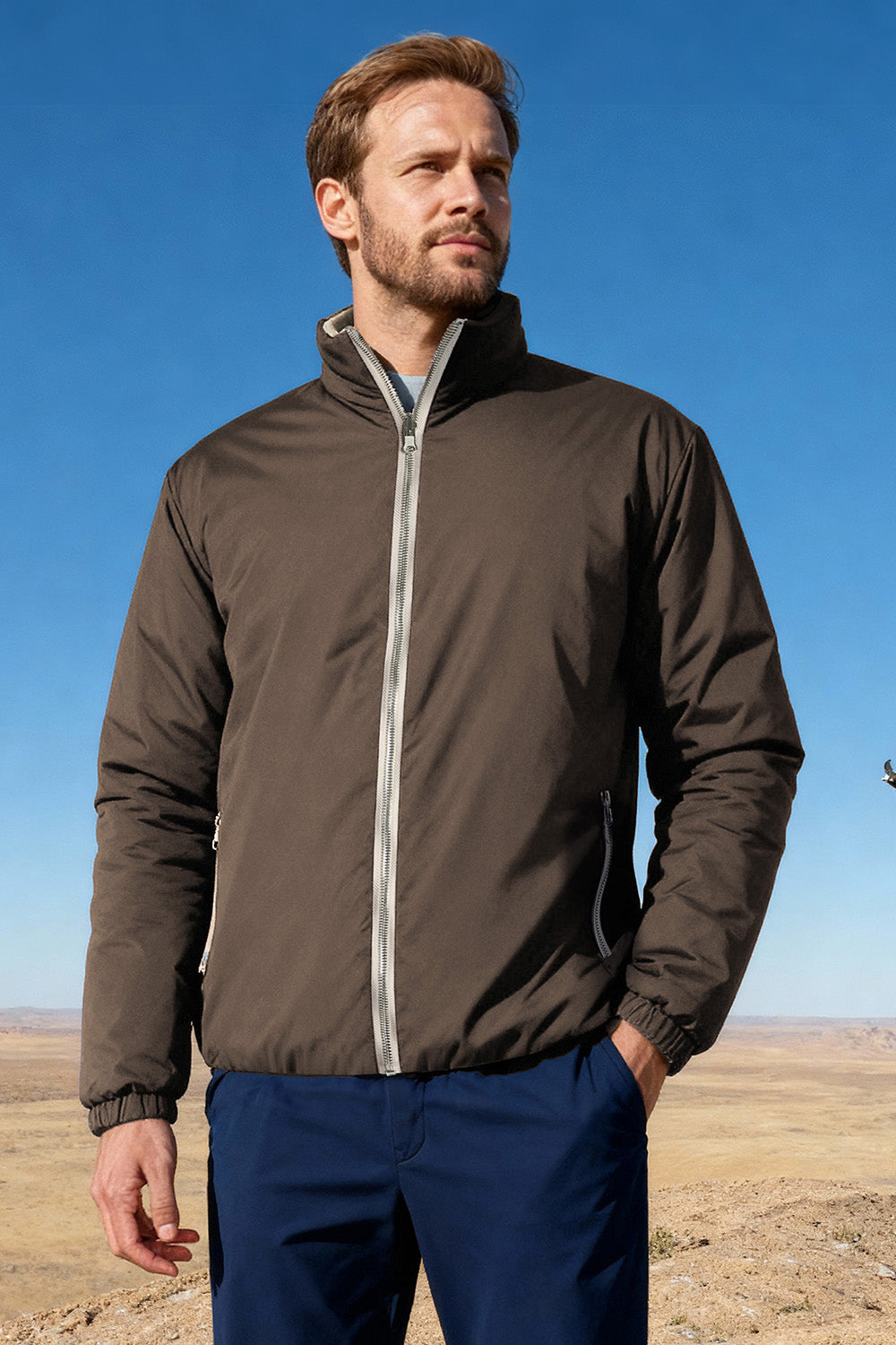 Men's Reversible Coat - Brown