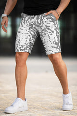 Men's Stretch Chino Shorts - Black And White