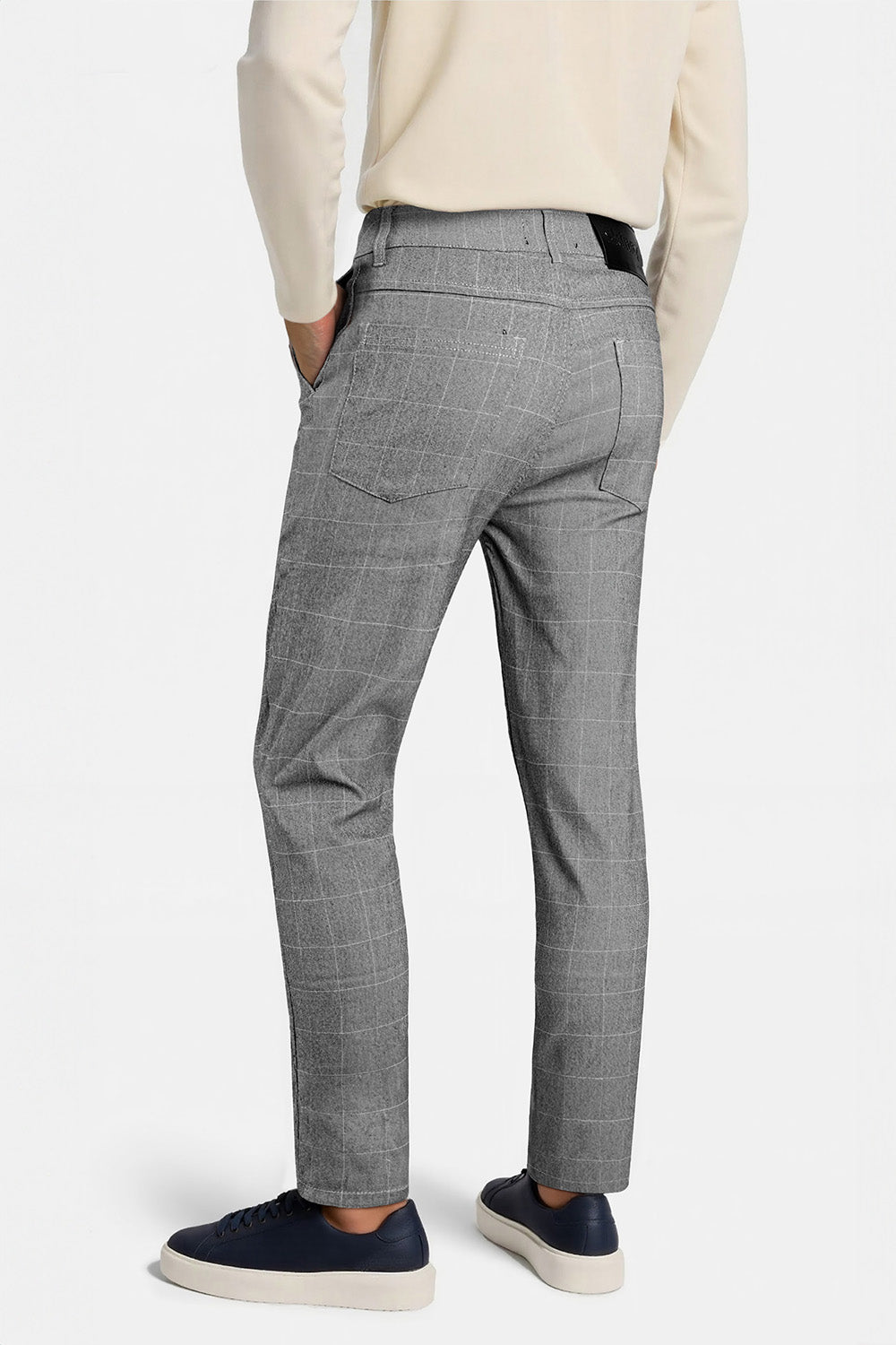 Men's Grey Skinny Pant - Lattice