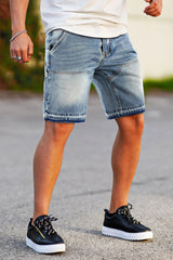 Men's Stretch Denim Shorts - Gradient Blue