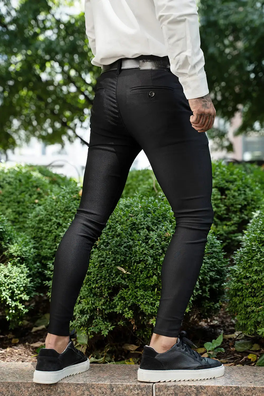 slim black dress pants Shop Black Stretch Pants – GINGTTO