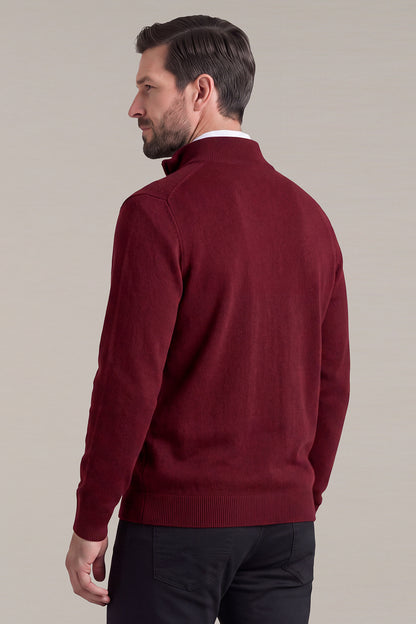 Men's Classic Quarter-Zip Knit Sweater | Lightweight Slim Fit Pullover