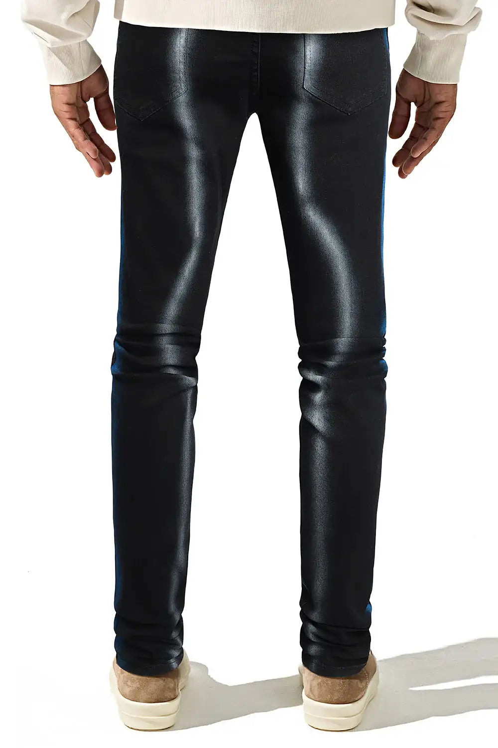 Men Spray Painting Skinny Jean - Black For Sale – GINGTTO