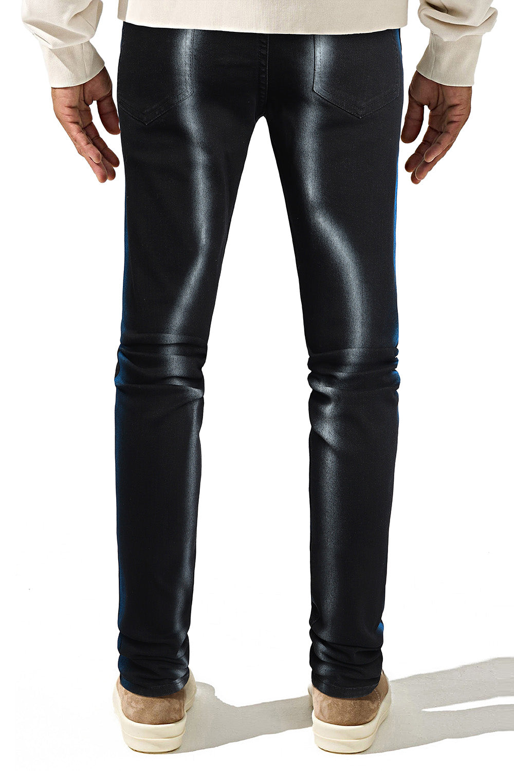 Men Spray Painting Skinny Jean - Black